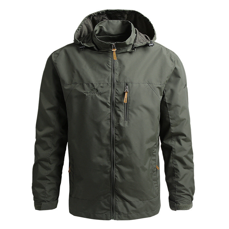 Windbreaker Herren Taktische Jacke Wasserdicht Outdoor Kapuzenmantel Sport Militär Europäische Größe S-5XL Feldklettern Dünne Oberbekleidung