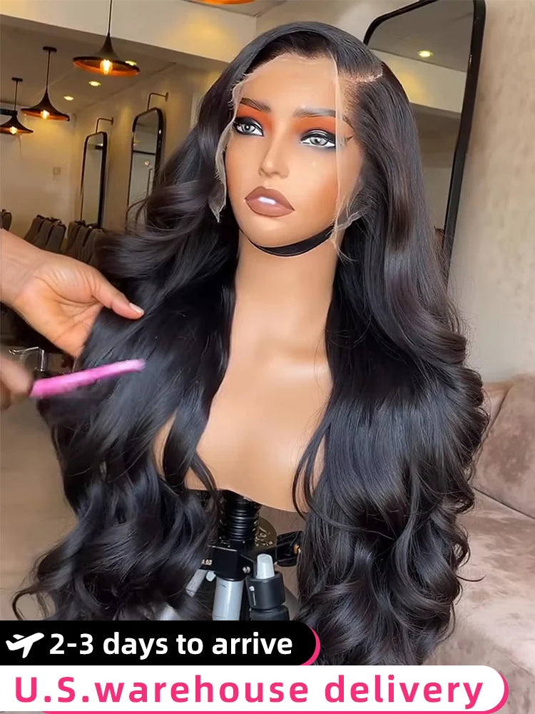 Wet And Wavy Lace Frontal Perücke Echthaar 13x6 Roh HD Transparent Body Wave Echthaarperücken 40 Zoll 13x5 Lace Front Perücke für Frauen