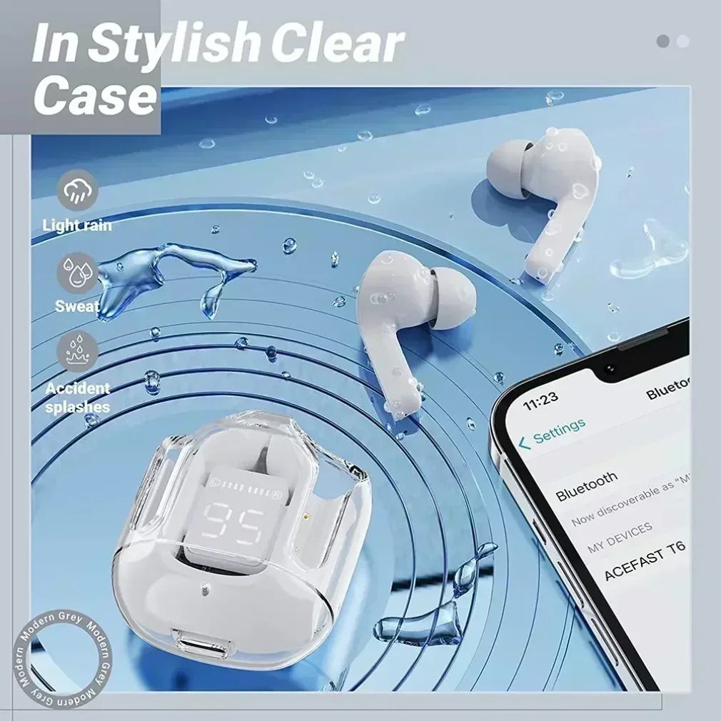 Original TWS Transparent Wireless Bluetooth Headset HIFI Sound Wireless Earphones Quality Bluetooth for all smartphones