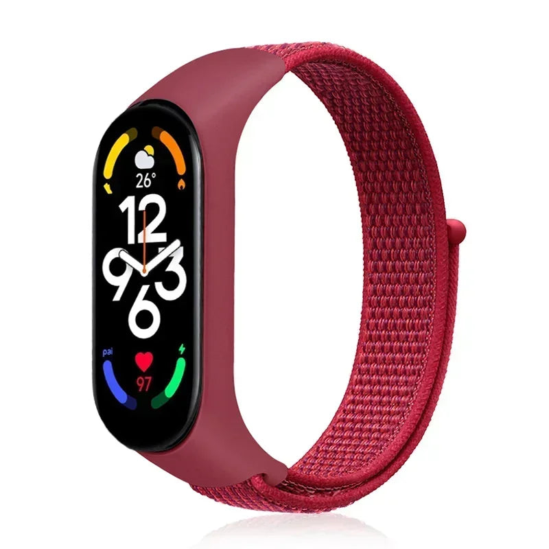 Nylon loop Mi band 4 5 6 Strap Replacement Soft Adjustable Wrist Watchband Pulsera correa For Xiaomi Mi band 3 4 5 6 7 Bracelet
