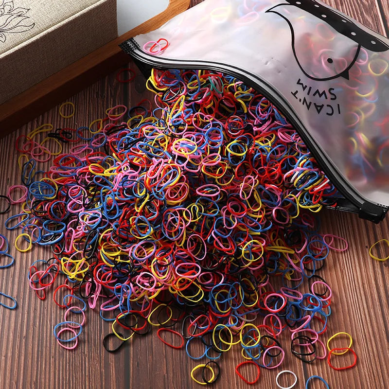 Hot Selling Children's Rubber Bands, Small Disposable Rubber Bands, Small Leather Covers, Tie Headbands, Girl Hair Accessories.