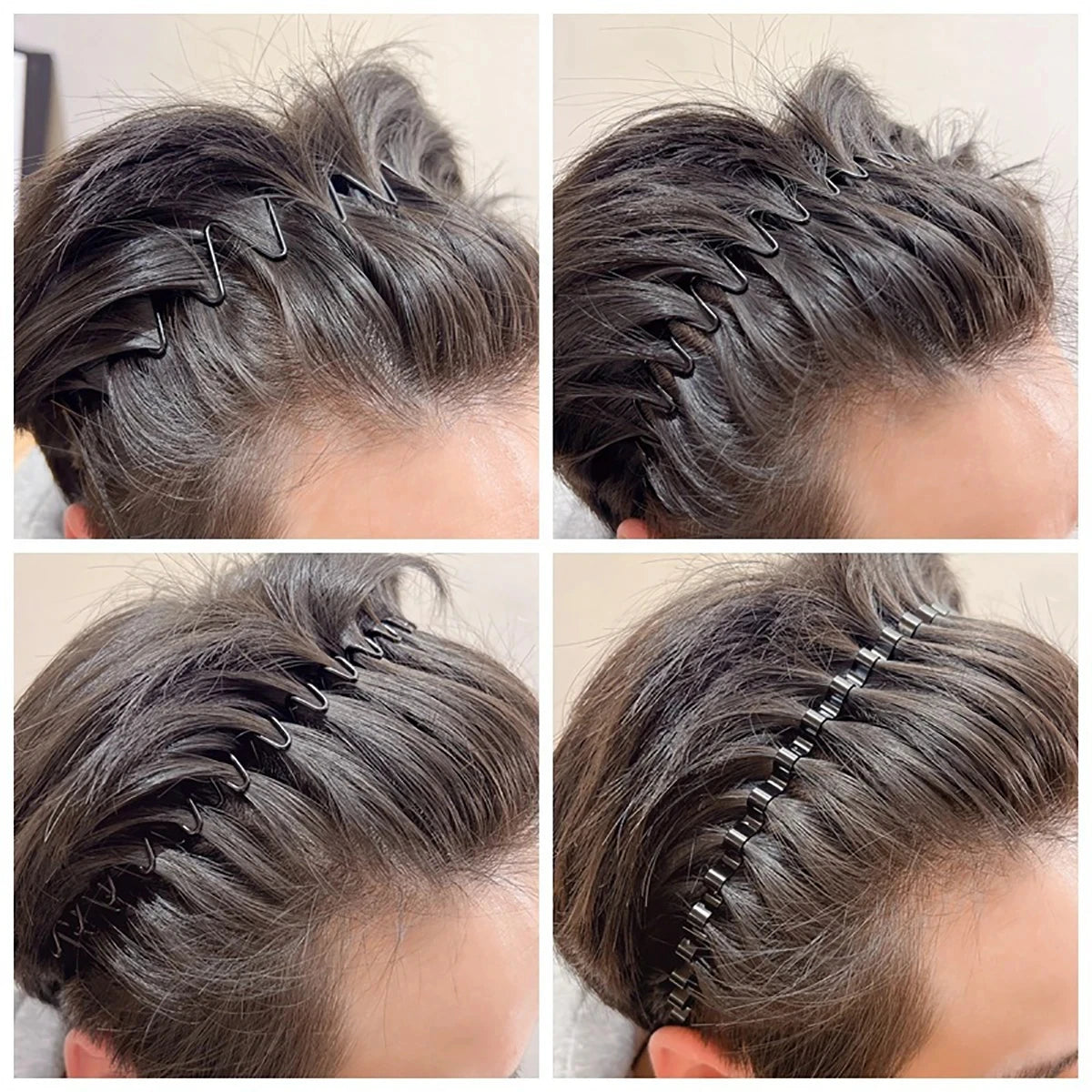 3/6PCS Men's Hair Hoops Simplified Korean Fashion Wash Face Anti Slip Head Hoops Sports Invisible Hair Clips Women's Hair Hoops