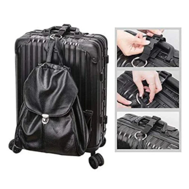 Travel Luggage Fixed Strap Backpack External Strap Portable Strap With Release Buckle Add-A-Bag Luggage Strap Belt Jacket Holder