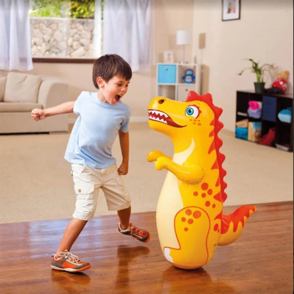 Stress-relieving Toy Kids Boxing Training Tumbler Bags Kid Inflatable Standing Punching Boxing Bag Outdoor Training Bags