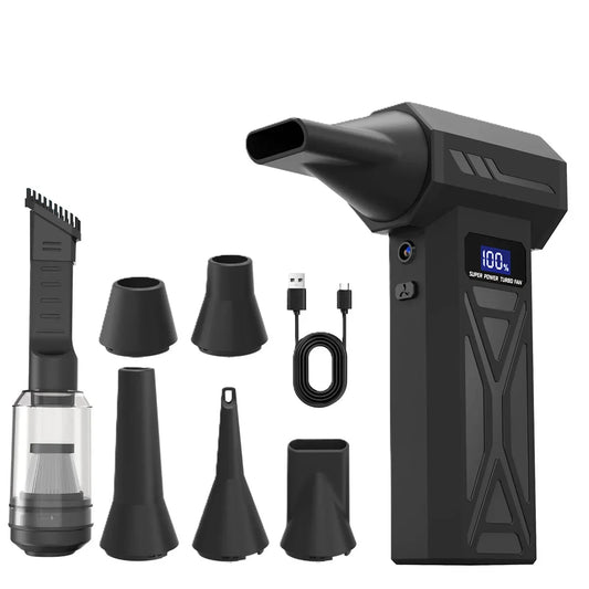 Powerful Air Blower 110000Rpm 4 Gear Adjustable Turbo Jet Blower With Led Light Battery Display Cordless Compressed Air Duster - Shoppiline