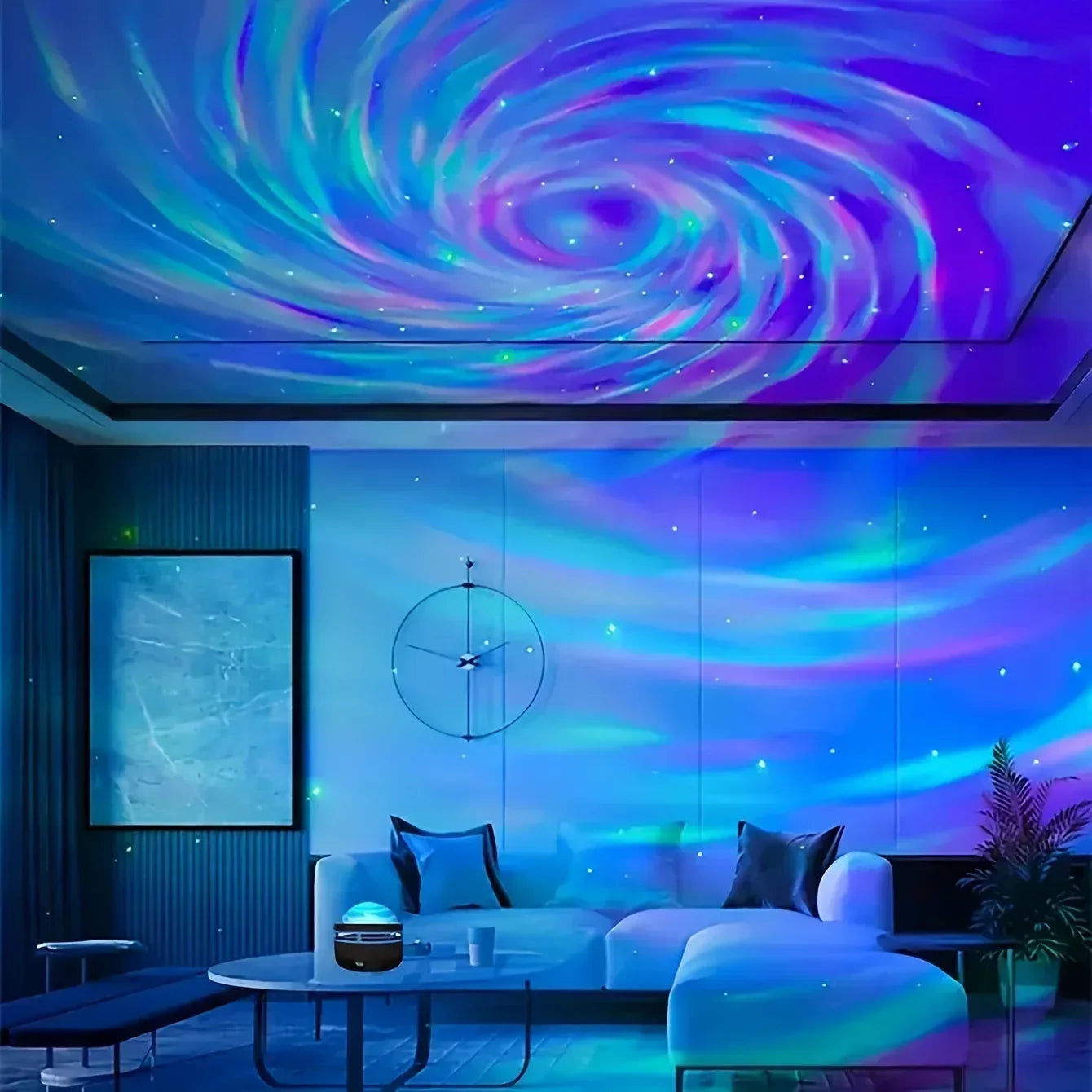 Galaxy Projector RGB Star Projector USB Powered Remote Control Night Light Lamp for Birthday Gifts Holiday Party Room Decoration