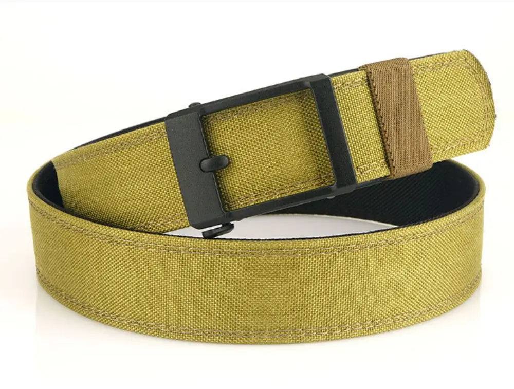 1pc Men's Belt Outdoor Multi Function Alloy Buckle Tactical Belt Canvas For Nylon Belt Training Quick Hanging Belts Neutral Belt