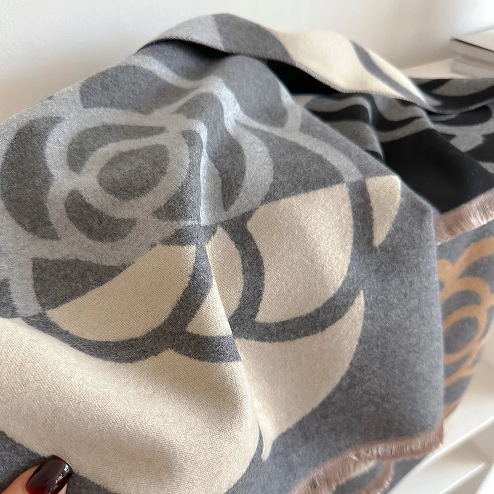 Cashmere Scarf for Women Thick Warm Winter Blanket Brand Female Luxury Quality Shawl Wrap Bufanda 2024 Poncho Echarpe Pashmina