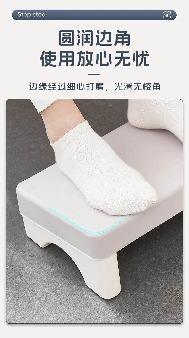 Ergonomic PP Footrest Under Desk Foot Stool Comfortable Space-Saving Foot Rest for Office Work Study Sofa Home