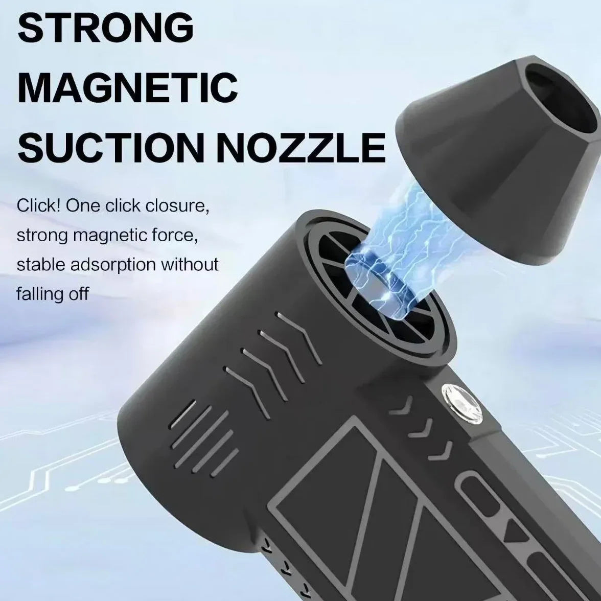 High-Speed Handheld Multi-Function Blower Fan Mini Hair Dryer Balloon Inflator Air Mattress Camping LED Torch Christmas presents - Shoppiline