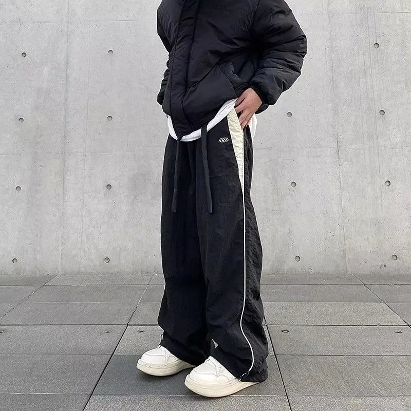 Damen lässige Jogginghosen Mode Streetwear Übergroße Sport-Weite Beinhosen Hip Hop Y2k Sweatpants High Waist Baggy Hosen