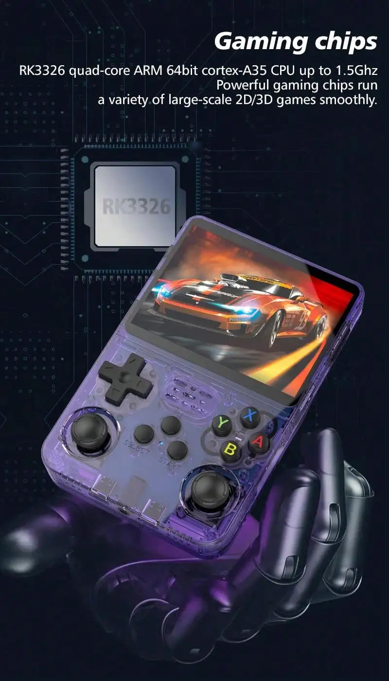 R36S Retro Handheld Game Console Liunx 3.5-inch IPS Screen Built in 64G 20000 Classical Games Portable Game Console Holiday Gift