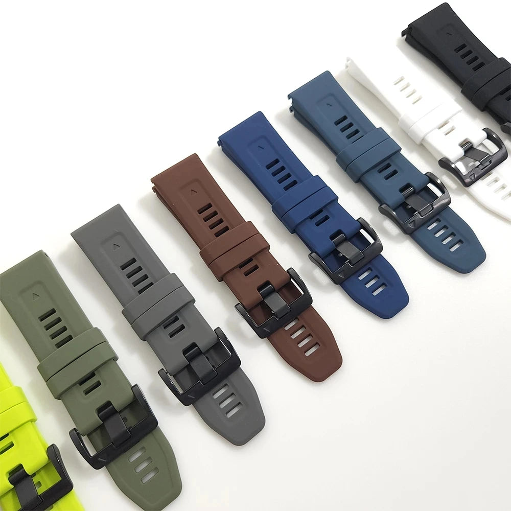 Bracelet QuickFit 22mm 26mm pour Garmin Epix Gen 2, en silicone pour Garmin Fenix 7 7X 5Plus 6XPro Enduro 2