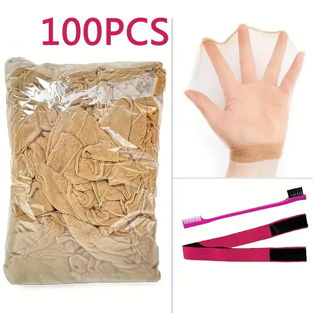Wholesale New High Quality HD Transparent Wig Cap Nylon Stocking Caps Bulk Elastic wig cap Wig tool for Lace Front Wigs Women ﻿