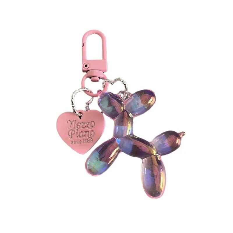 New Candy Color Balloon Dog Keychain for Girls Creative  Balloon Dog Phone Chain Key Buckle Accessories Bag Pendant Toys