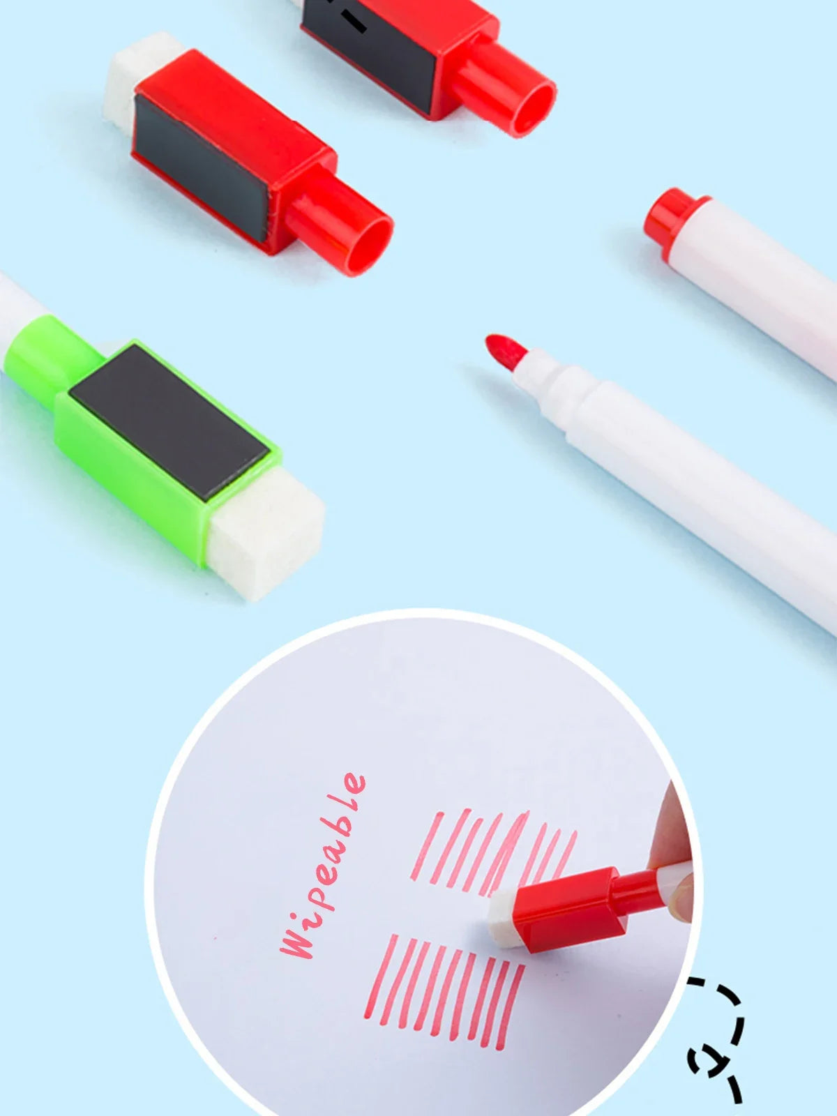Magnetic Erasable Whiteboard Pen Color Options Blackboard Note Numbering Stationery Office Teaching Supplies for Classroom Use