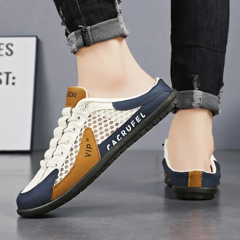 Men's Fashion Soft-soled Half Slippers Summer Men Trendy Bottom Casual Shoes Soft Sole Support Shoes Sneakers Zapatos De Hombre