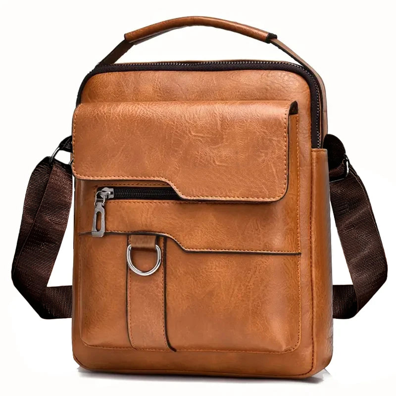 Neutraler Business-Schultertasche für Damen und Herren, geeignet für Geschäftsreisen, aus PU-Material