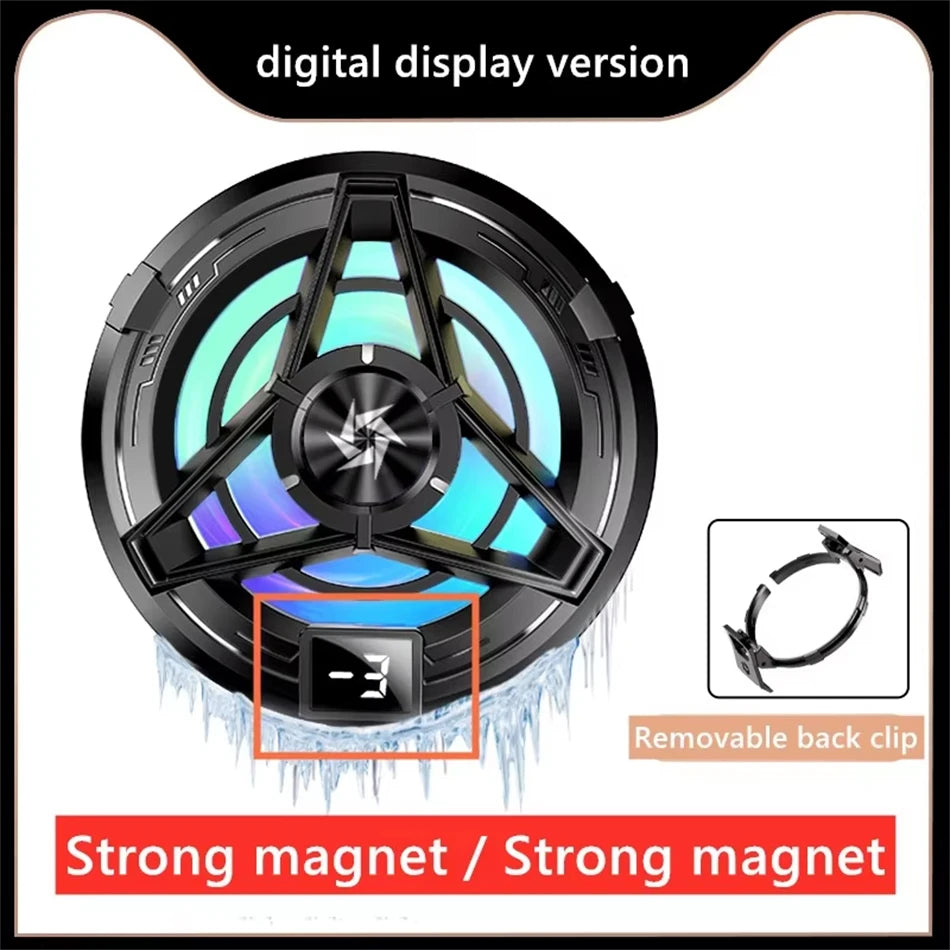 SL17 Magnetic Phones Cooler Back-Clip 2 in 1 Game Cooler Semiconductor Fast Phone Cooling Fan for IOS Android Phone - Shoppiline