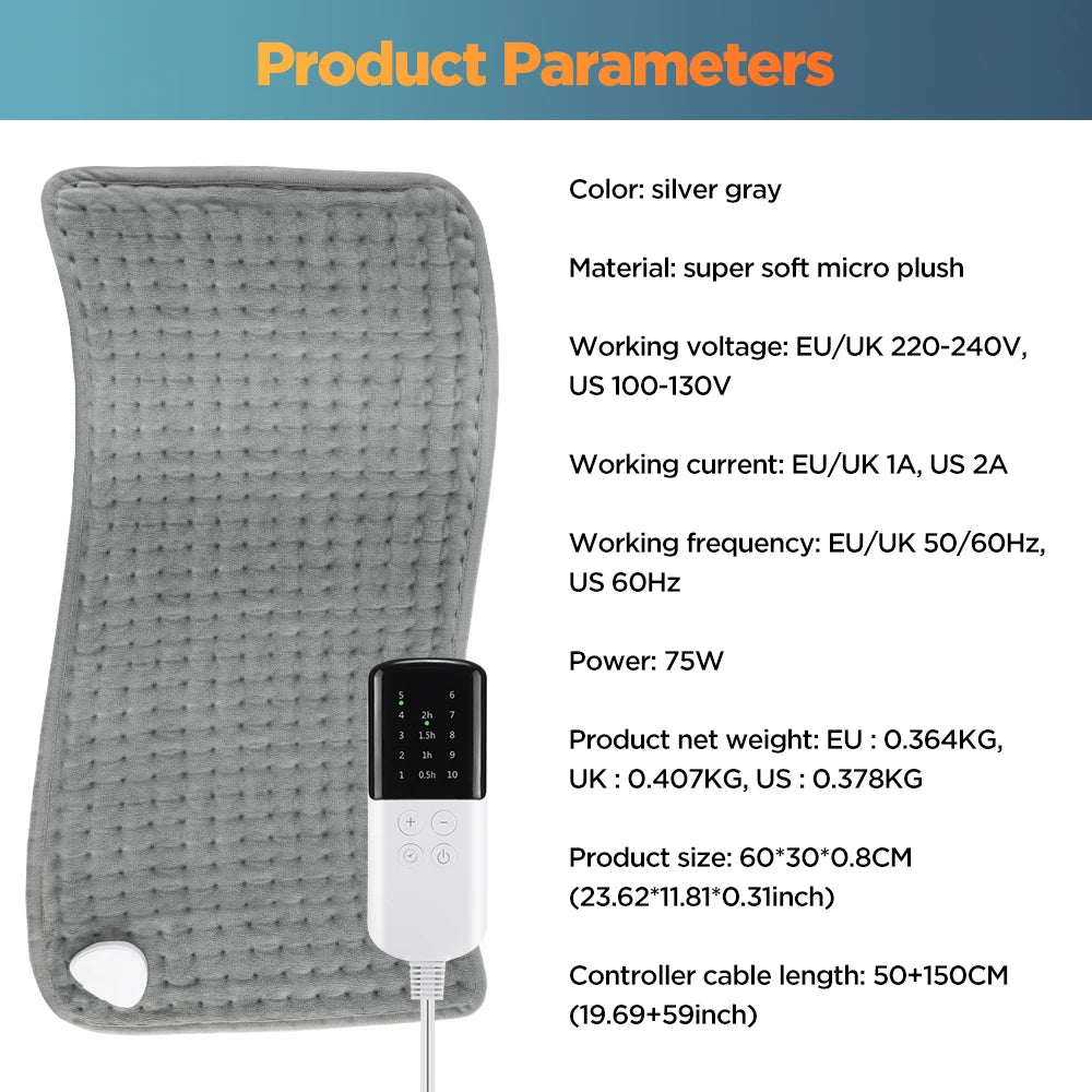 58*29CM Electric Heating Blanket Heated Mat Electro Sheet Pad for Bed Sofa Warm Winter Thermal Blankets Warmer Home Use
