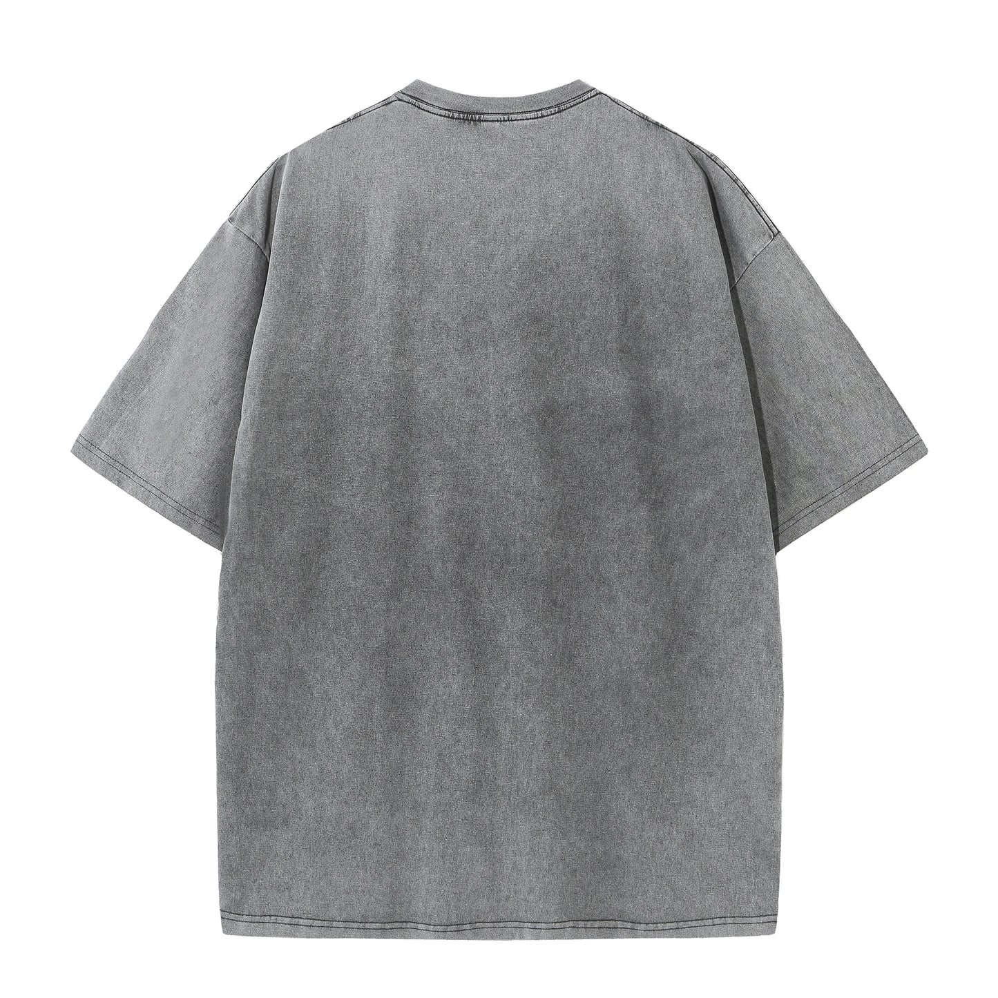 Herren Sommer Reine Baumwolle Distressed Retro Drop Shoulder T-Shirt Einfarbig Locker Lässig Atmungsaktives Herren Freizeit T-Shirt Oberteil