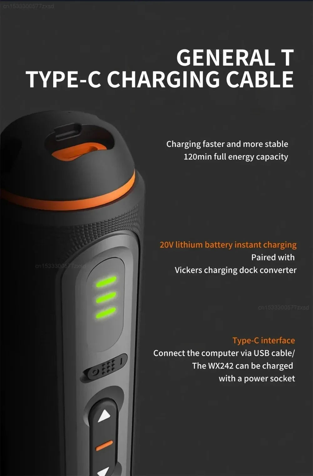 Worx 30 Bit Sets Power Tools WX242 Electrical Screwdriver Set Smart Cordless Drill Screwdrivers USB Rechargeable Set Home Repair - Shoppiline