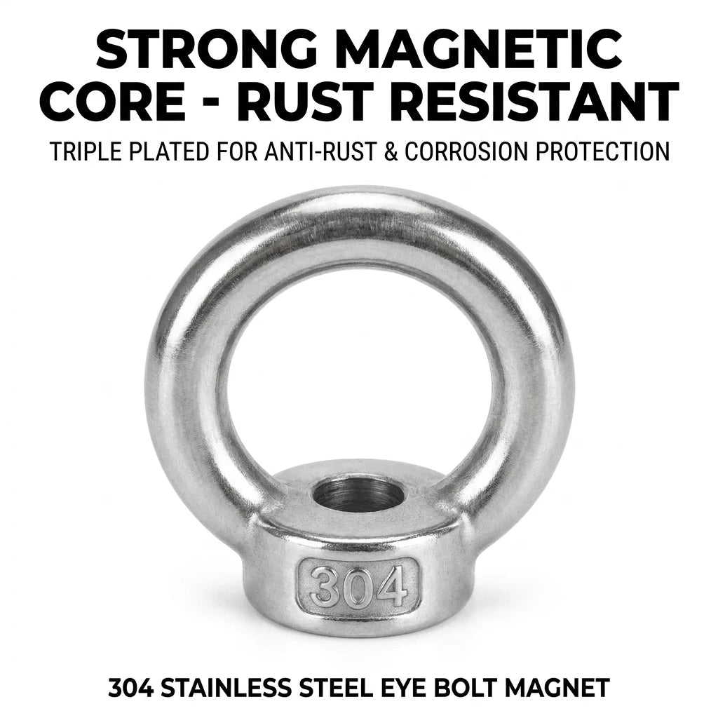 N52 Heavy-Duty Rare Earth Eyebolt Super Strong Suction Countersunk Hole Metal Helper for Salvage Aid