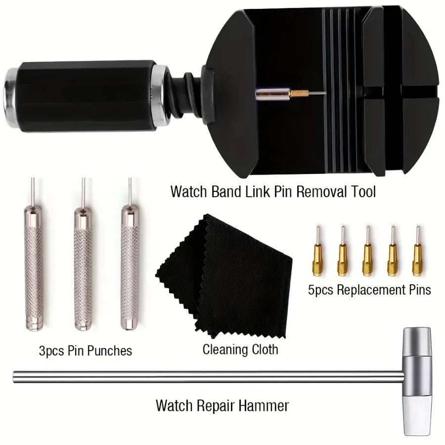 Watch Link Removal Tool Kit, Watch Band Tool Strap Chain Pin Remover Repair Tool Kit For Watch Band Strap Adjustment, Watc