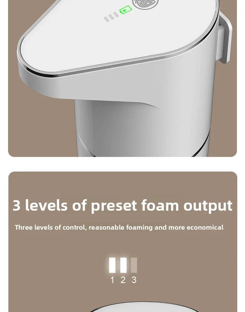 New Bathroom Automatic Sensing Soap Dispenser Type C Multiple Levels Contactless Electric Frother Charging Wall Mounted Vertical