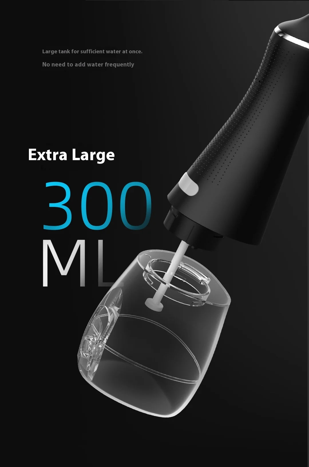HOMEFISH Oral Irrigator Portable Dental Water Flosser USB Rechargeable Water Jet Floss Tooth Pick Jet Tip Modes Waterproof