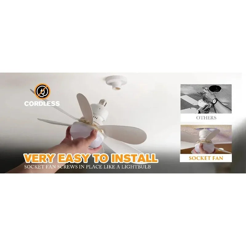 LED 30W Ceiling Fan Light E27 with Remote Control for Dimming Suitable for Living Room Study Household Use 85-265V 선풍기 - Shoppiline