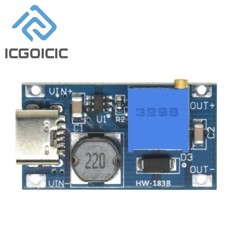 Module élévateur réglable 5/10 pièces MT3608 DC-DC TYPE-C Micro 2 A Module convertisseur élévateur de puissance DC DC 2V-24V vers 5V 9V 12V 28V