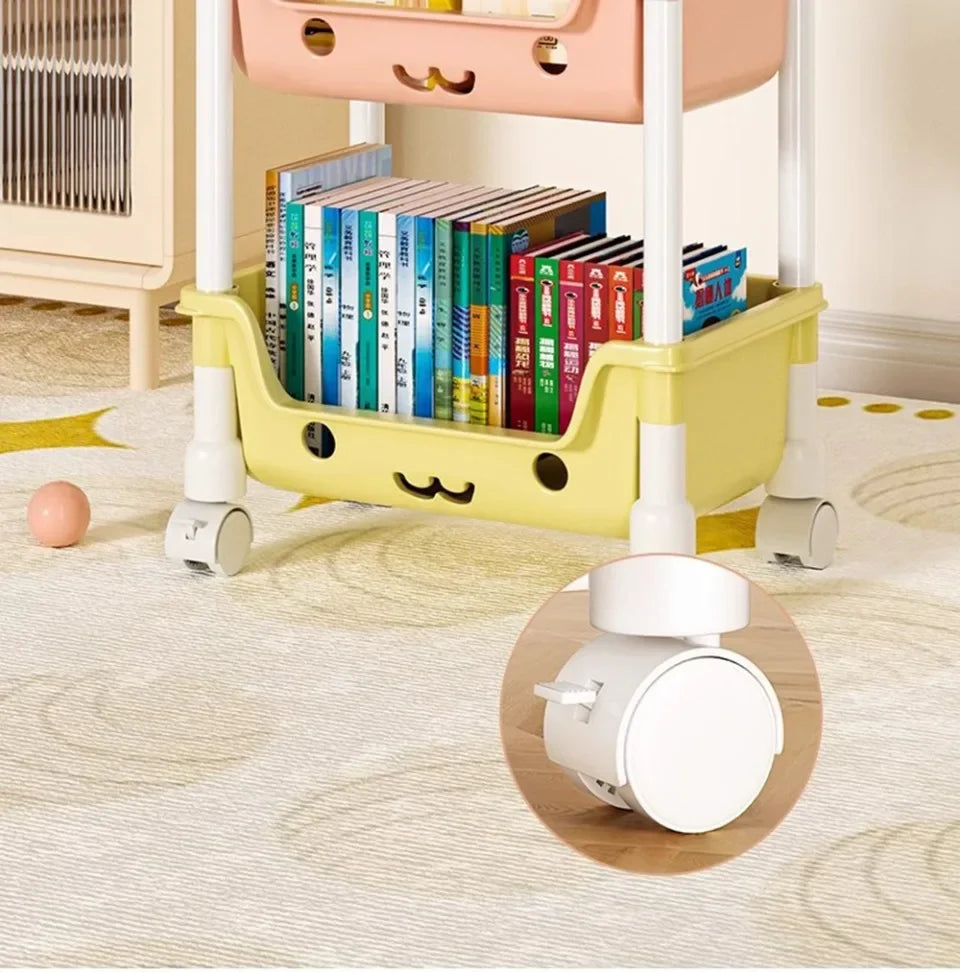 Toy Storage Trolley Bookshelf Snack Rack For Children Storage Organizer Bathroom Accessories Closet Organizer Kitchen Storage - Shoppiline