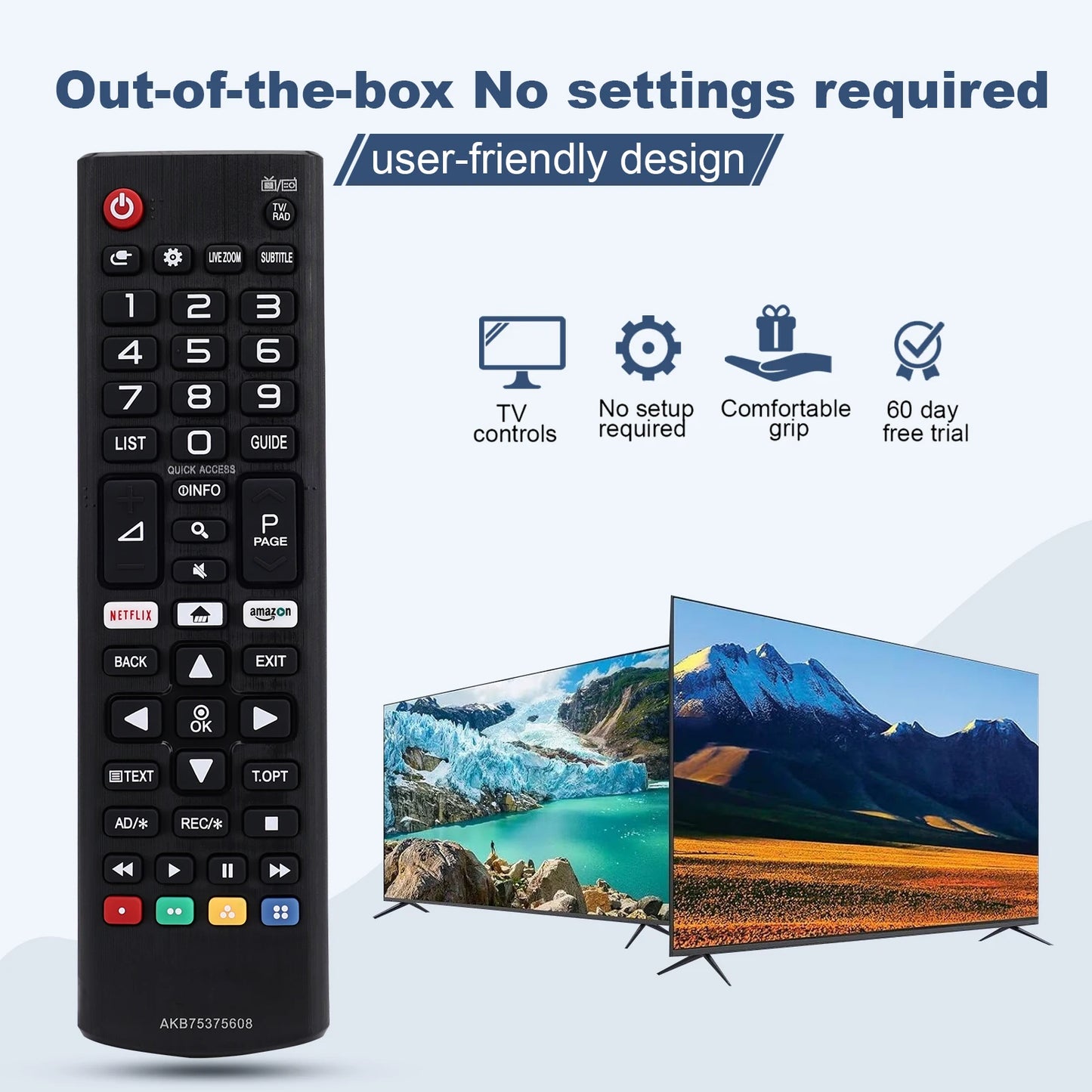 Mando a distancia universal AKB 75095308 AKB 75375608 ABS de alta calidad para L.G Smart TV 32LJ610V 43UJ634V 49UJ634V 55UJ634V