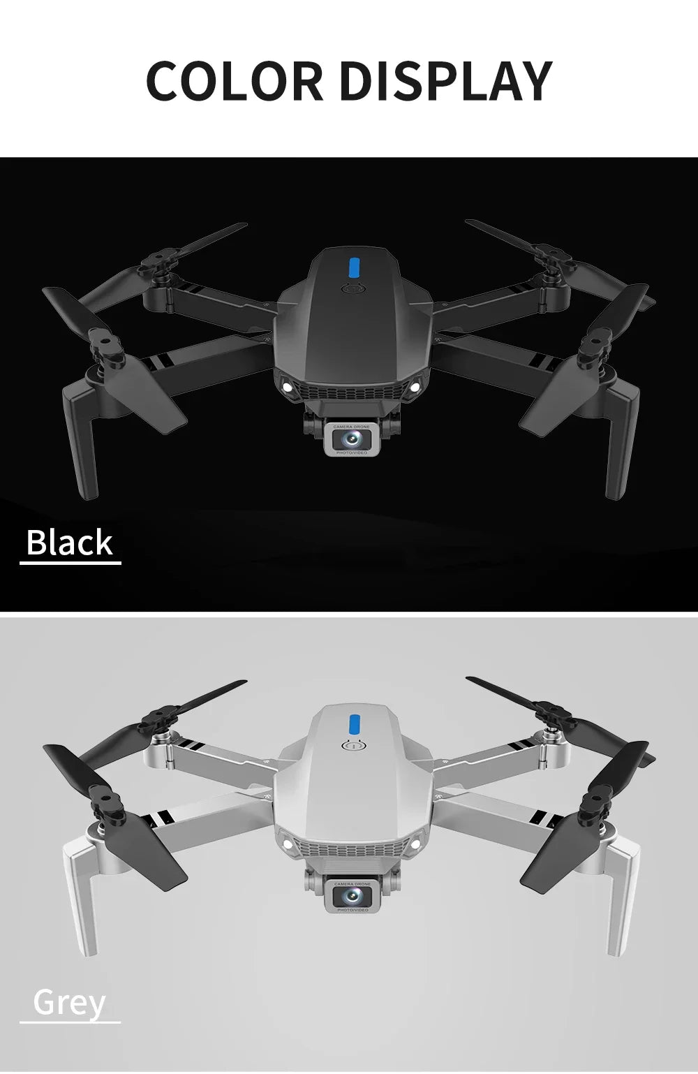 KBDFA 2025 E88 Drone RC Professionnel HD 4K avec Caméra Grand Angle, Hélicoptère Pliable, Quadricoptère, Jouet Cadeau pour Enfant