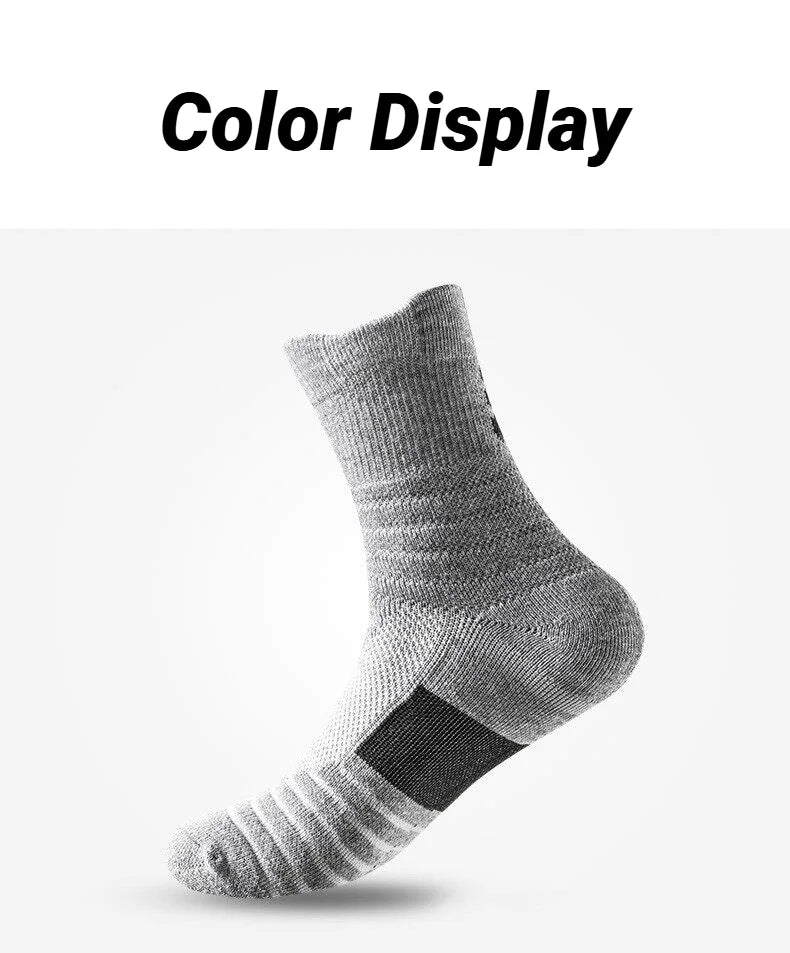 3 Pairs Anti-Slip Football Socks Men Sock Short Long Tube Soccer Basketball Sport Breathable Deodorous 39-45 Running Hiking