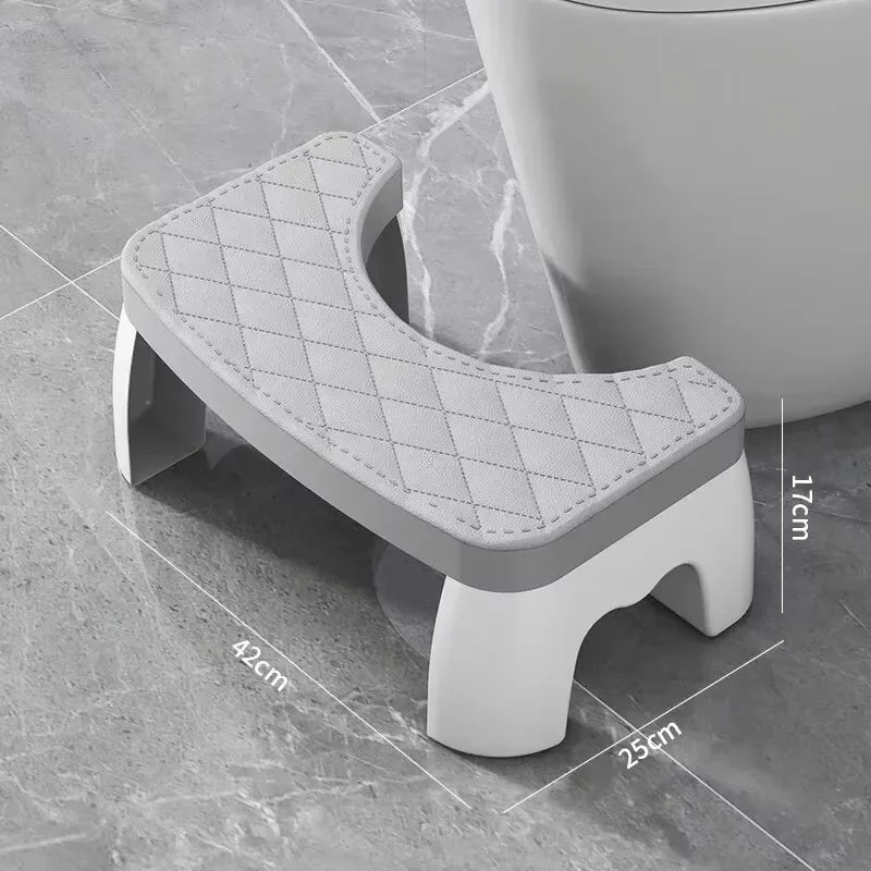 Ergonomic Squat Aid Potty Step Stool Single Waterproof Foot Rest for Toilet Suitable for Pregnant Ladies Children Adults Seniors