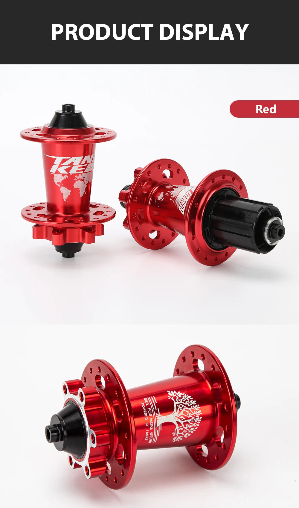 TANKE MTB 120 Click Hub 6 Bearing Bike Front Rear 28 32 36 Holes Disc Brake QR Bicycle mass thunder Noisy Cube 6 Pawl Hubs TH390