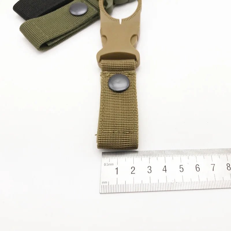 Webbing Water Bottle Holder Climbing Carabiner Belt Backpack Hanger Hooks Clip Multifunction Water Bottle Nylon Buckle Hook Clip