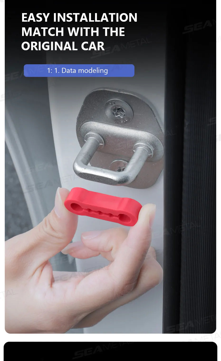 SEAMETAL Car Door Shock Absorber Universal Car Door Buckle Soundproof Deadener Damper Cushion Anti-Vibration Buffer Pad