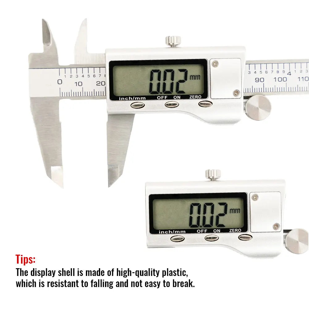 6 Inch 150mm Digital Vernier Caliper Stainless Steel Micrometer Measuring Tool Depth Ruler - Shoppiline