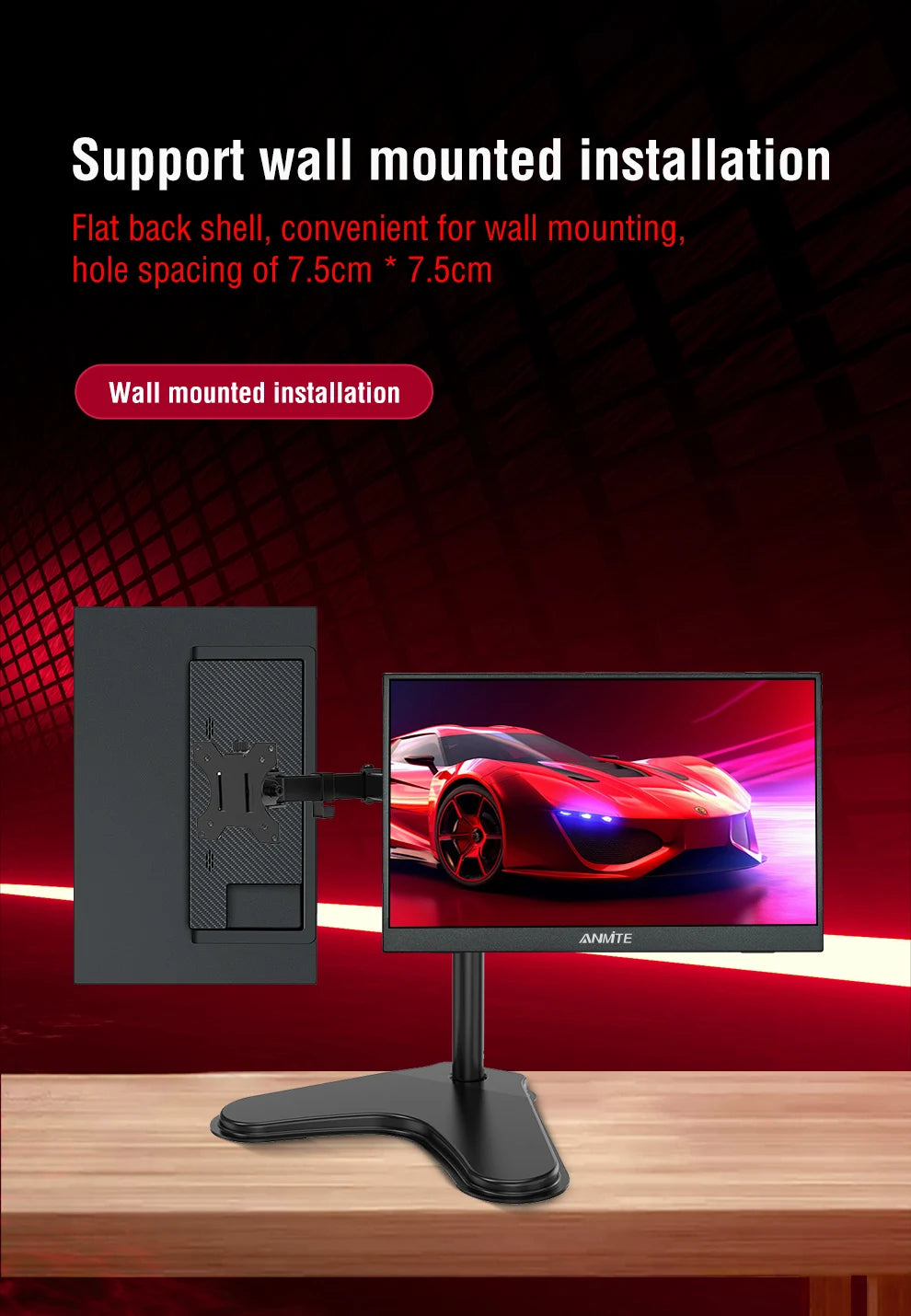 14 Inch Portable  Touch Monitor Non-touch optional 16:10 400cd/m2 Gaming Computer Expand Display For XBox PS4/5 Switch Loptop - Shoppiline