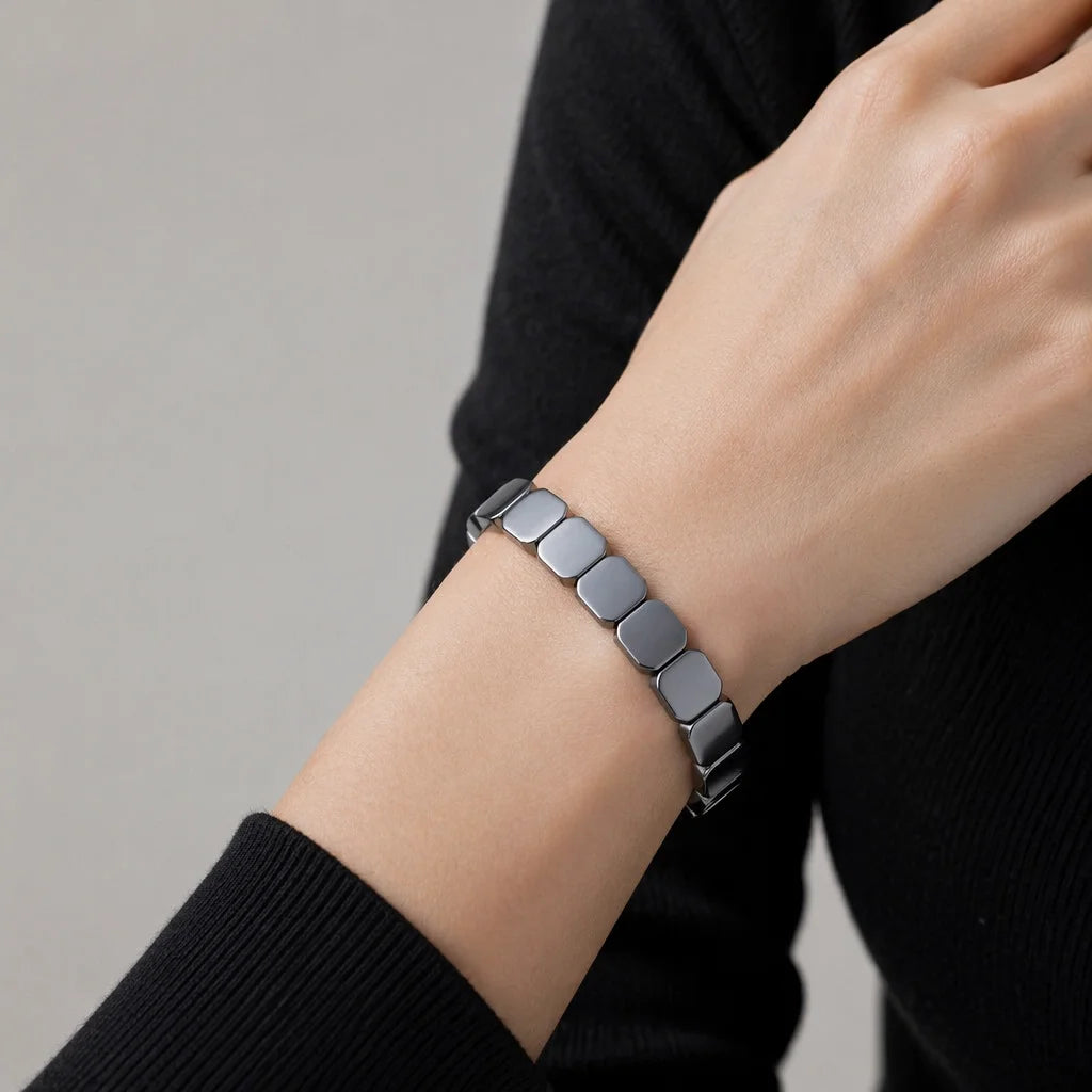 Hematite Bracelet For Men Reclaim Your Edge Confidence Natural Hematite Stone Beaded Stretch Healing Bracelets Gift Jewelry