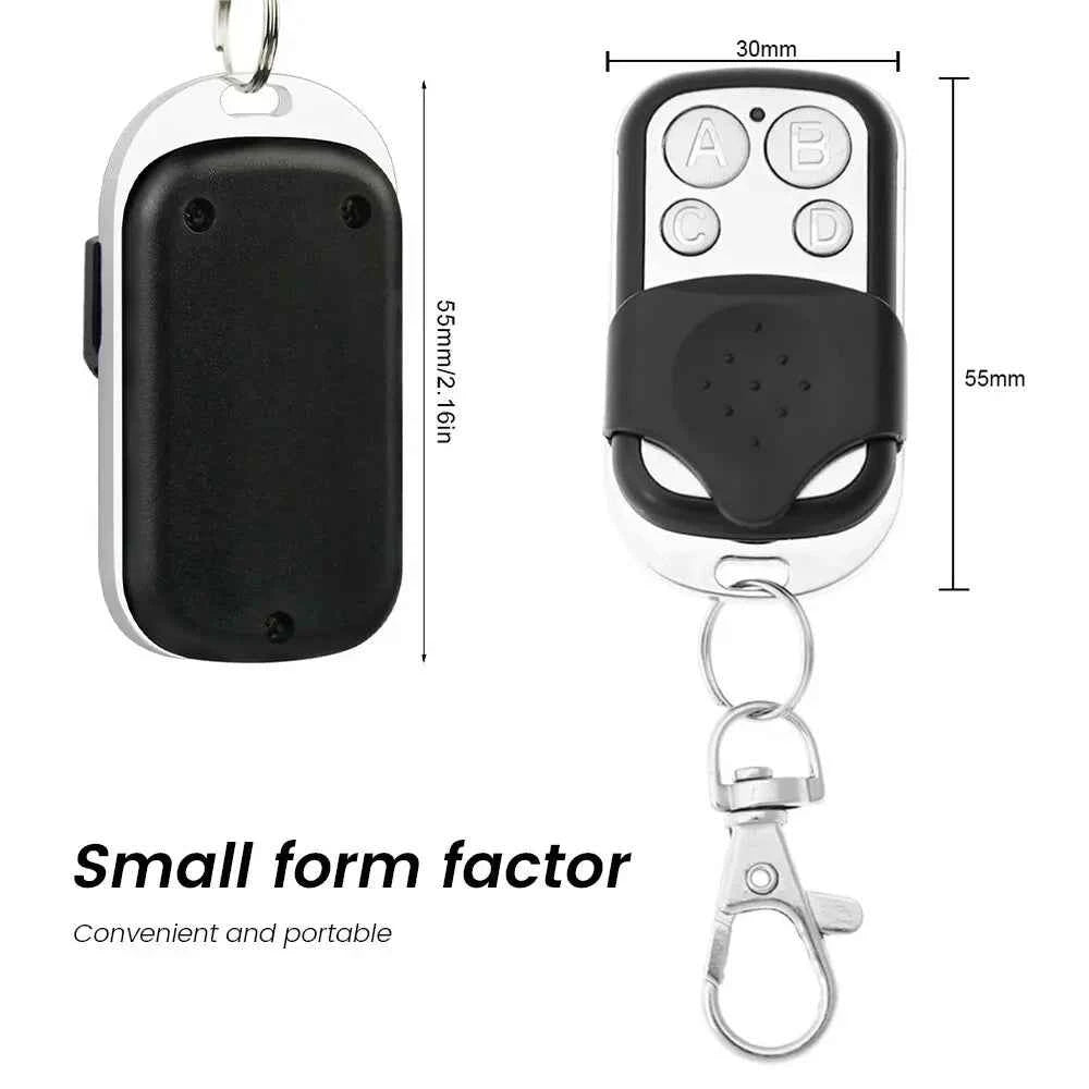 433MHz Smart Copy Duplicator Metal Push Button Remote Control Transmitter ABCD 4Button Garage Door Opener Remote 1pc