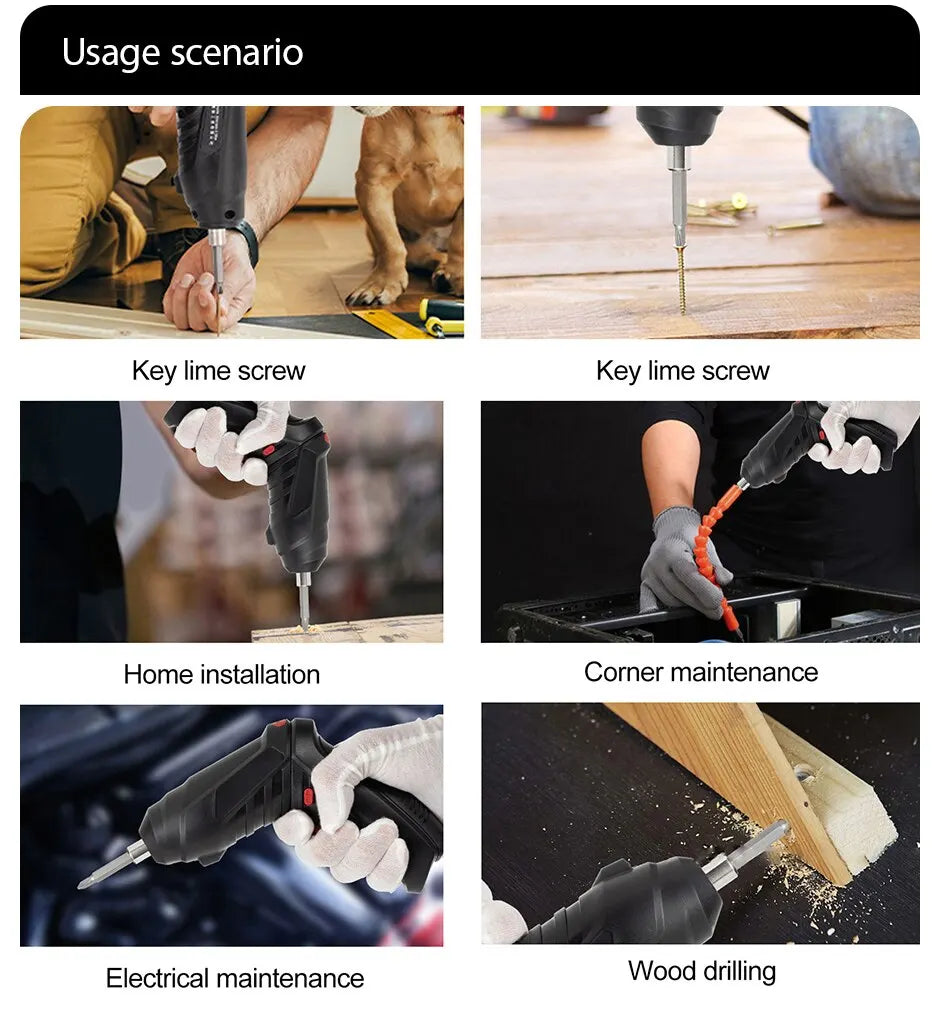 47 PCS 3.6V Electric Screwdriver Set 1800mAh Battery Powered Portable Cordless Electric Screwdriver Household Maintenance Power - Shoppiline
