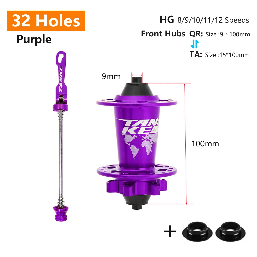 TANKE MTB 120 Click Hub 6 Bearing Bike Front Rear 28 32 36 Holes Disc Brake QR Bicycle mass thunder Noisy Cube 6 Pawl Hubs TH390