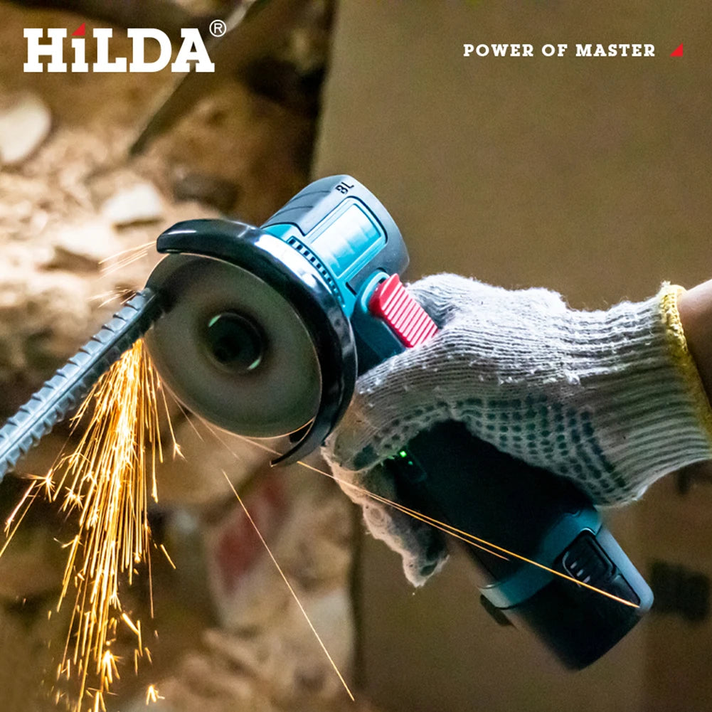 HILDA 12v Mini Angle Grinder Rechargeable Grinding Tool Polishing Grinding Machine For Cutting Diamond Cordless Power Tools - Shoppiline