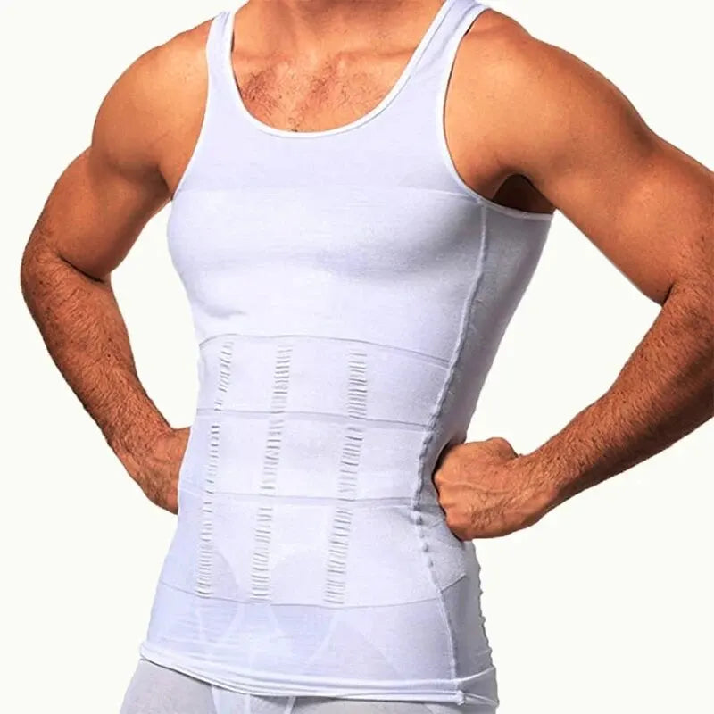 YBFDO Hommes Body Shaper Gilet de Compression Amincissant Sous-vêtement Sans Couture Ceinture d'Entraînement Débardeur Contrôle du Ventre Perte de Poids Gainant