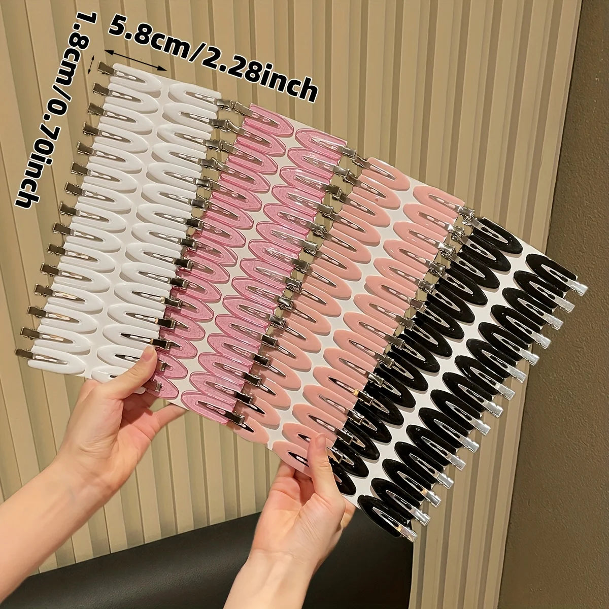 30/120Pcs Women's Model, Solid Color Fashionable and Simple, Cute and Sweet Hair Clip, Suitable for Use with Bangs and Side