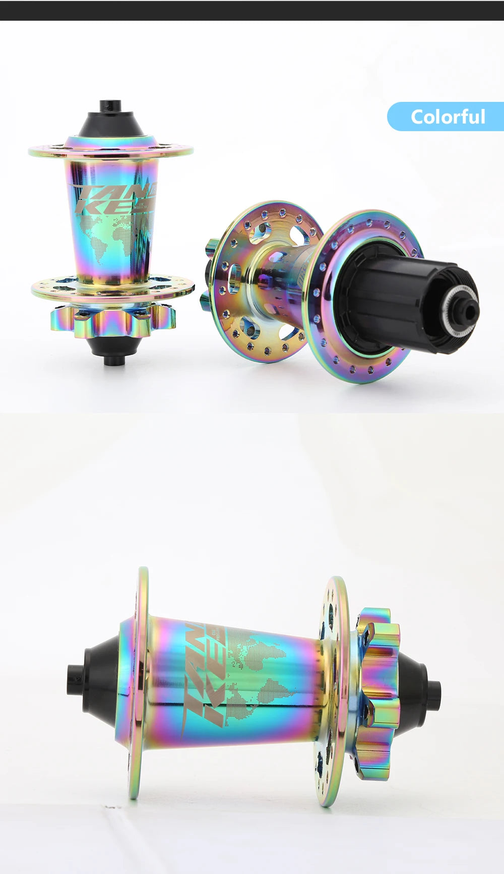 TANKE 120 Click Hub 6 Bearing MTB Mountain Bike Front Rear Thru HG 28 32 36 Holes Disc Brake Bicycle Hubs 8 9 10 11 12 Speed